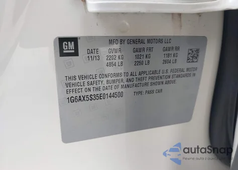 2014 Cadillac Cts Luxury из США, поврежденный, VIN 1G6AX5S35E0144500